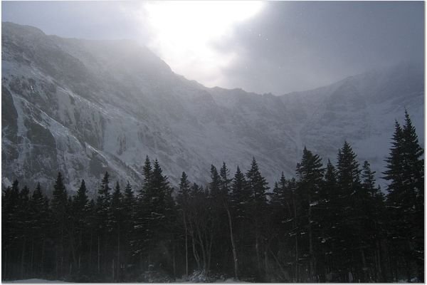 view from chimney pond
